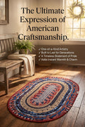 Handmade USA Oval Jelly Roll Rug