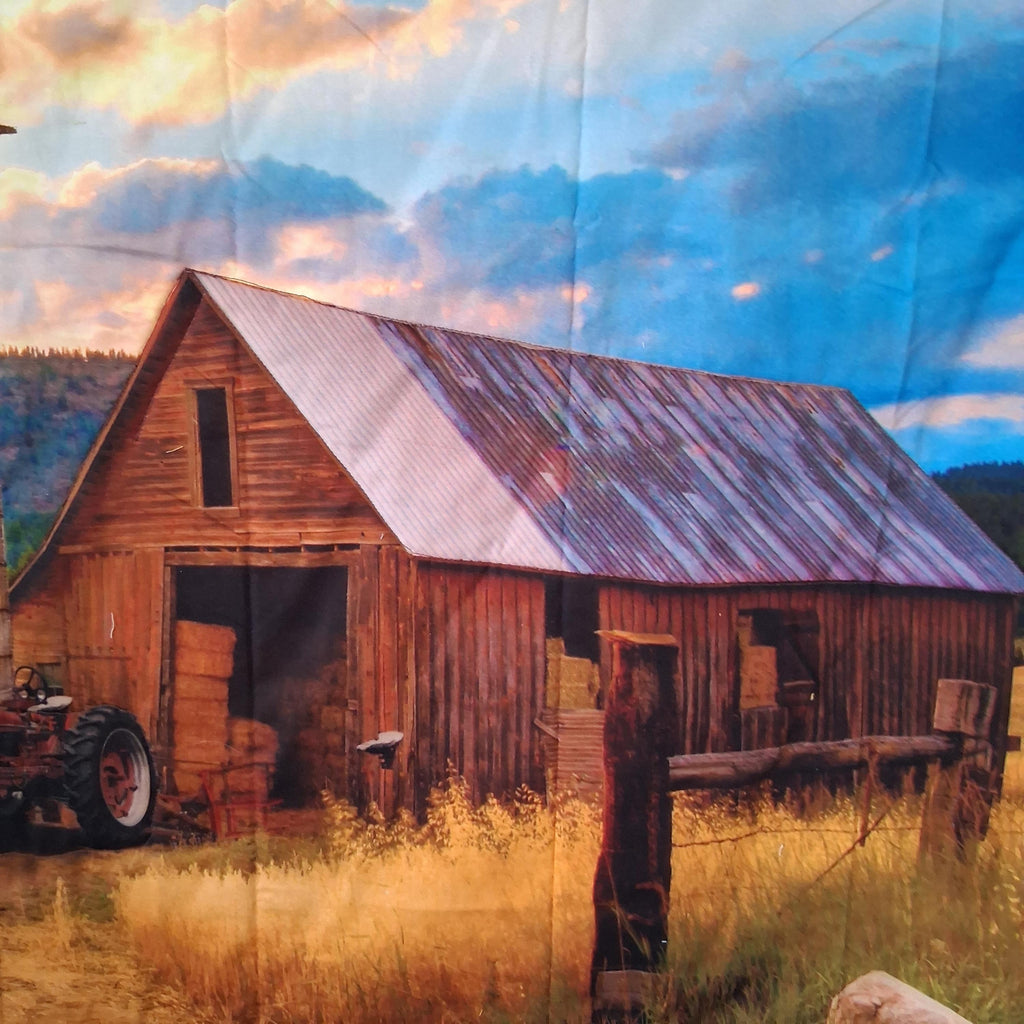 Rust, Roots, and Red Barns A Quilted Wall Hanging, or Lap Quilt.