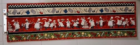 Handmade Red Chef Table Runner