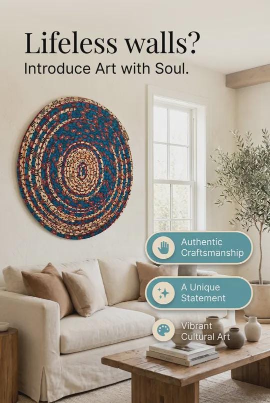 Handmade Native Round Jelly Roll Rug
