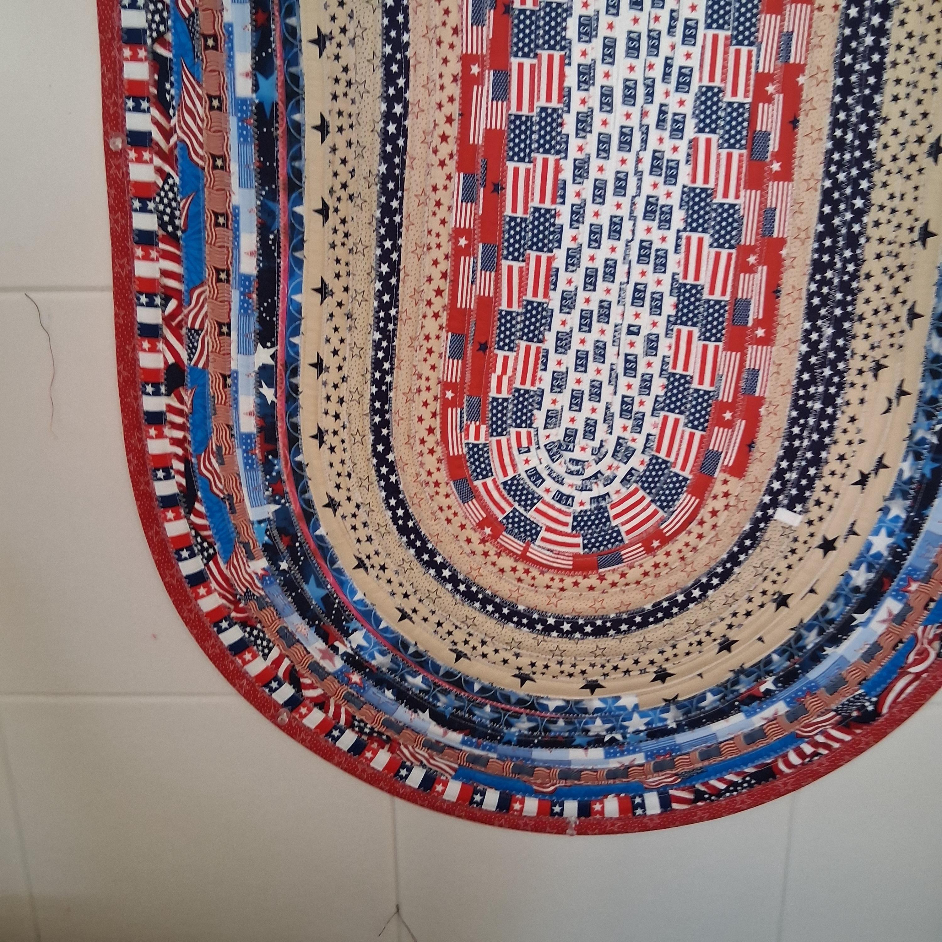 Handmade USA Oval Jelly Roll Rug