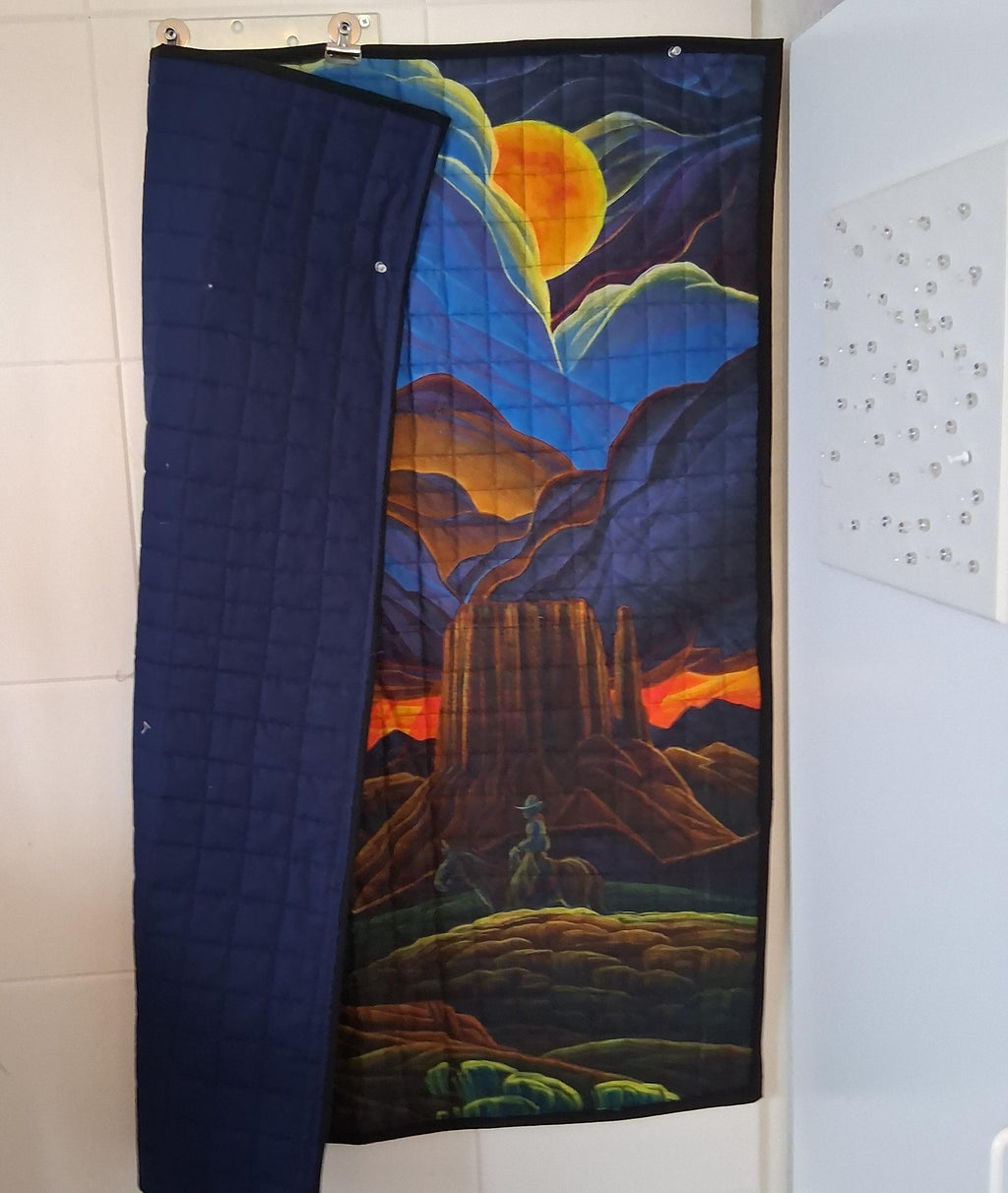 The Silver Lining Saguaro: A Stitched  Wall Hanging