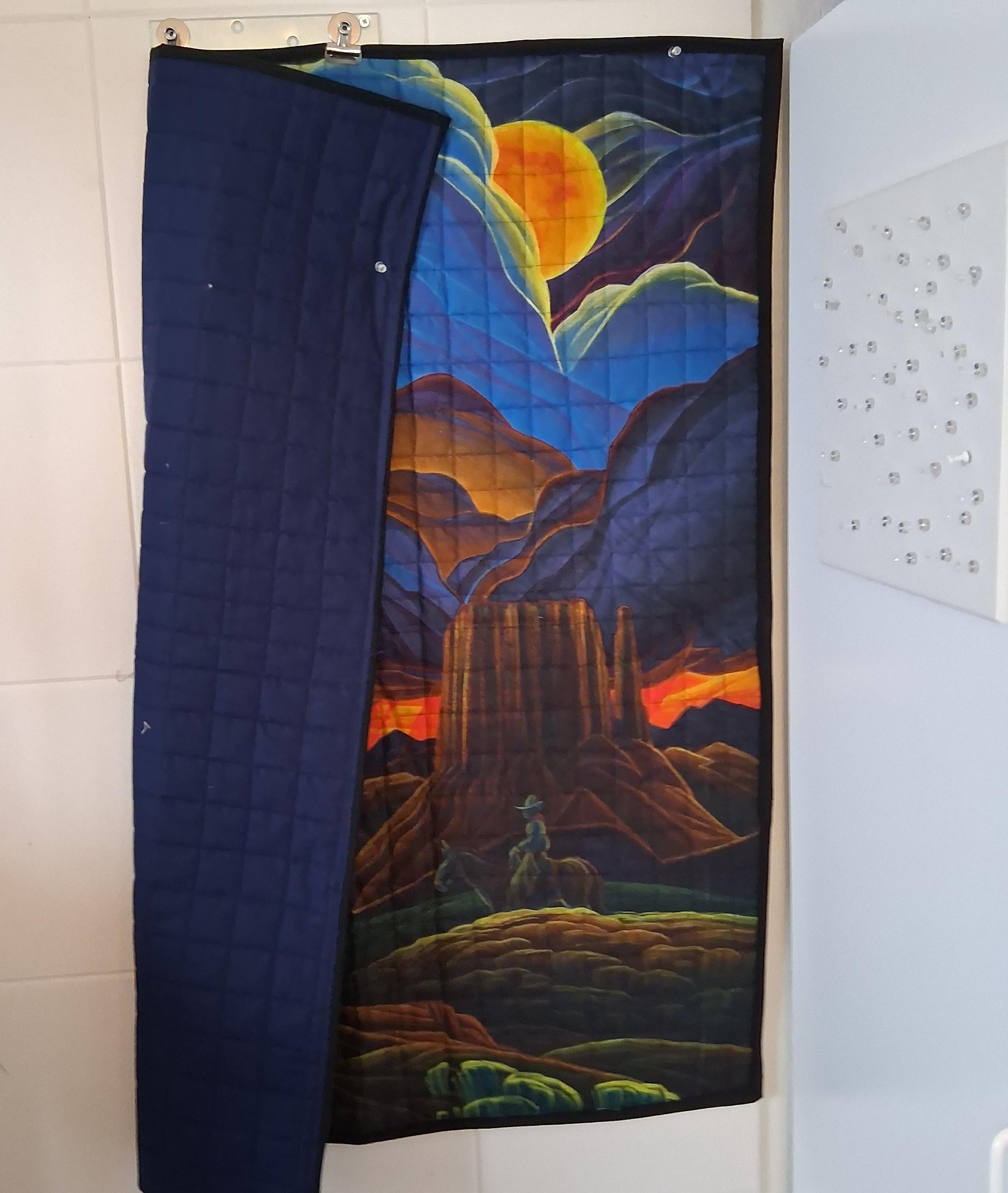 The Silver Lining Saguaro: A Stitched  Wall Hanging