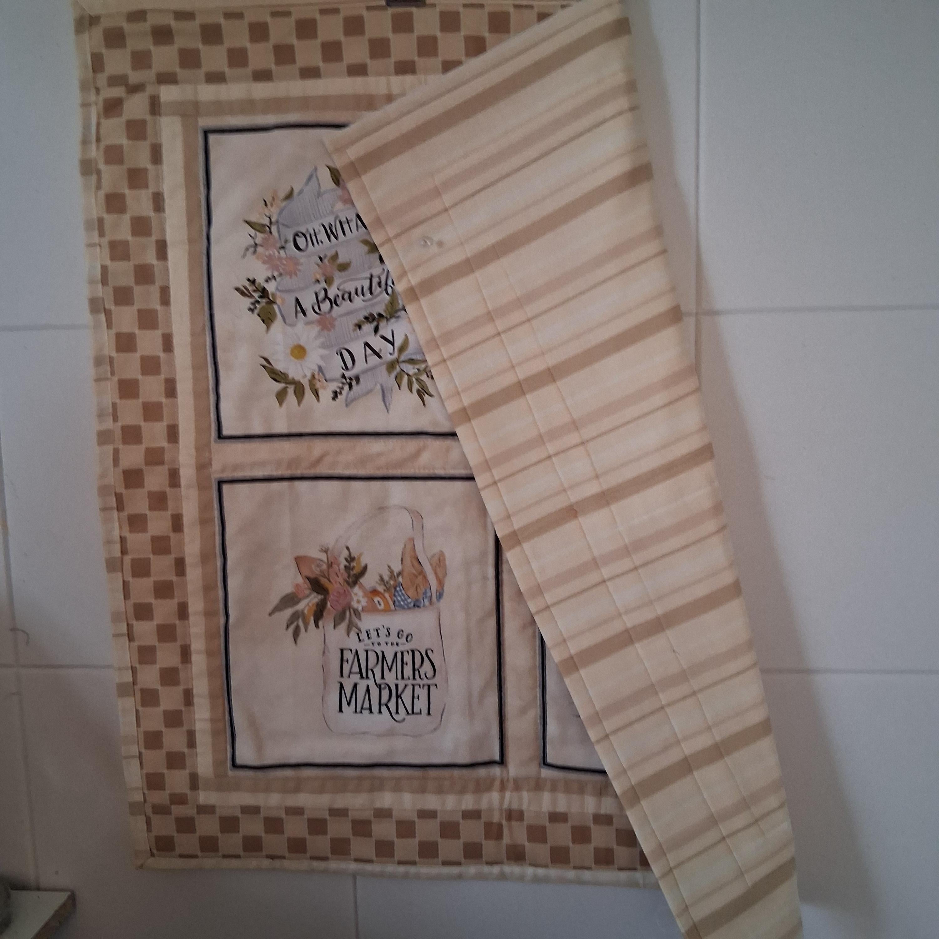 Morning at the Market: A Stitched Celebration Handmade Wall Hanging