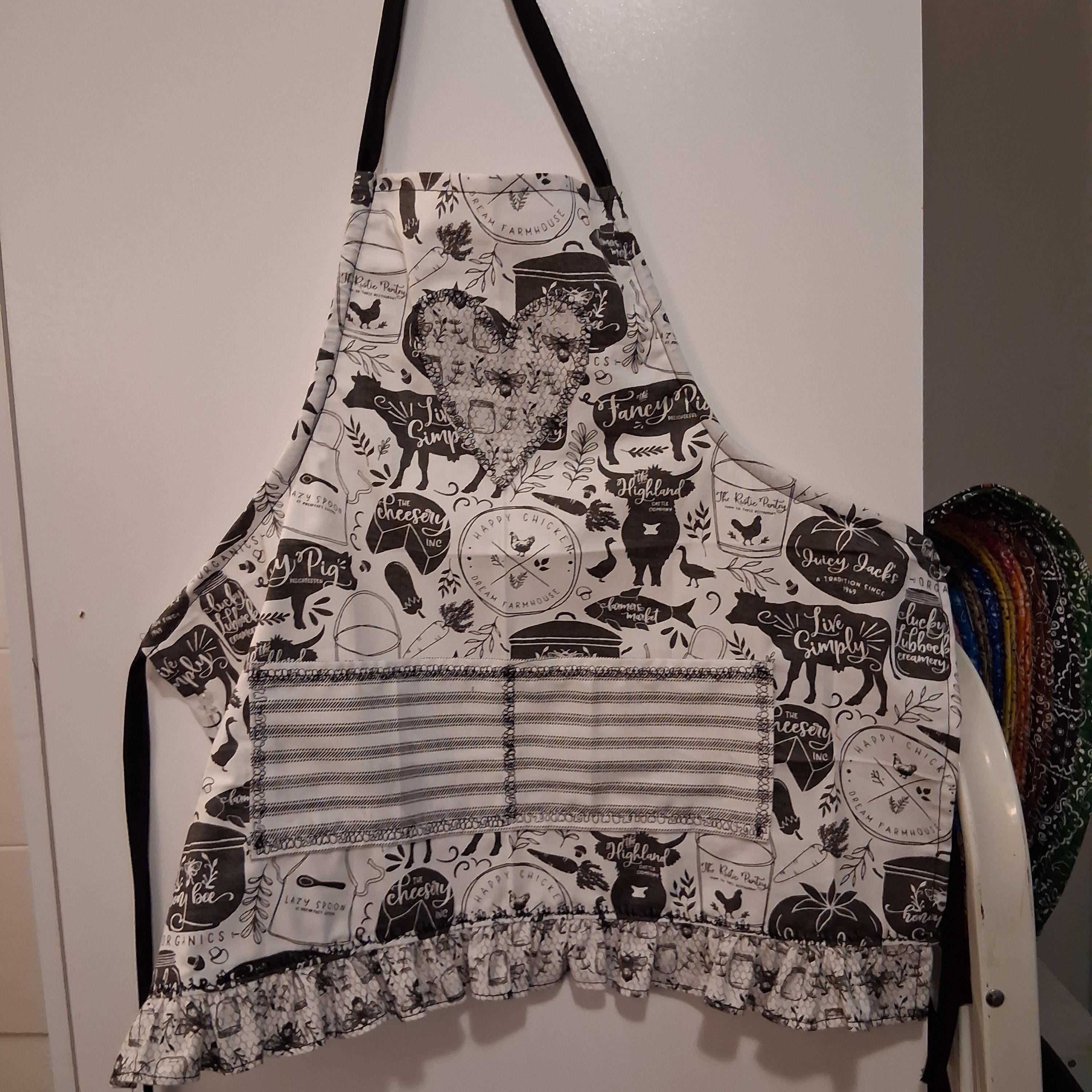 Handmade Highland Cow Little Girl Apron