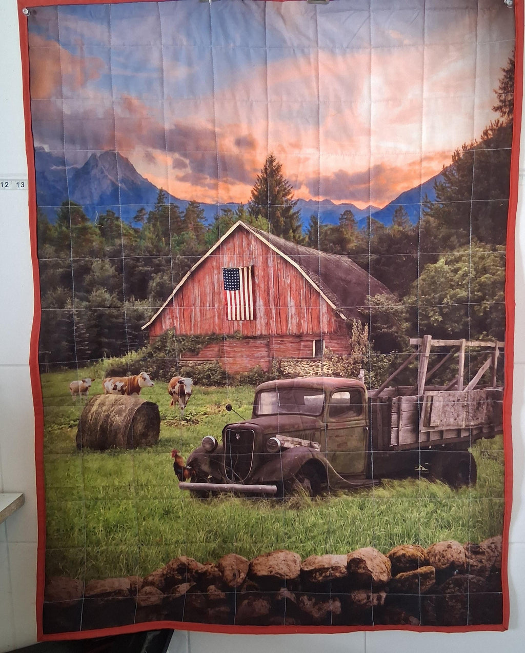 The Old Homestead Wall Hanging or Lap Quilt