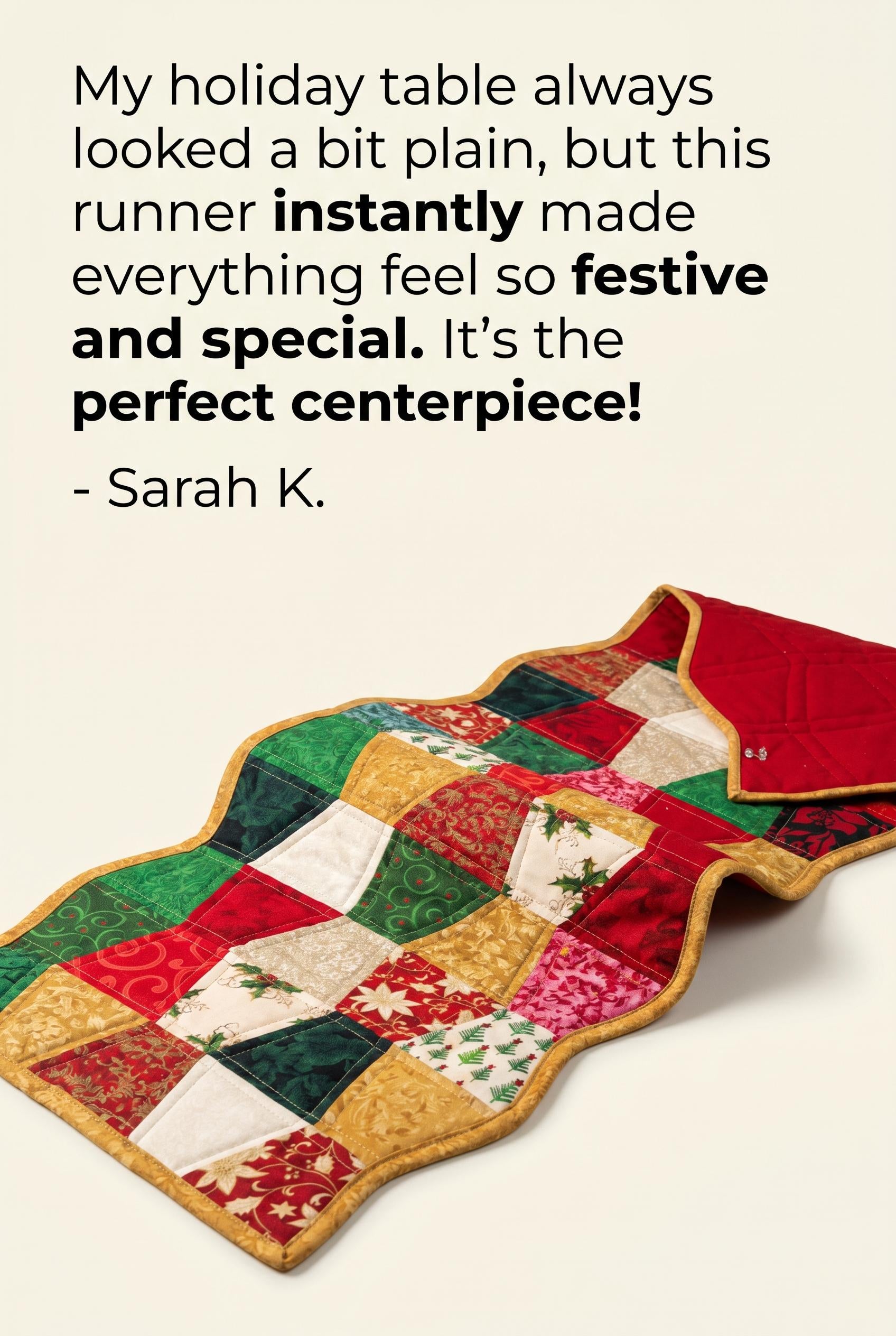 Handmade Christmas Table Runner