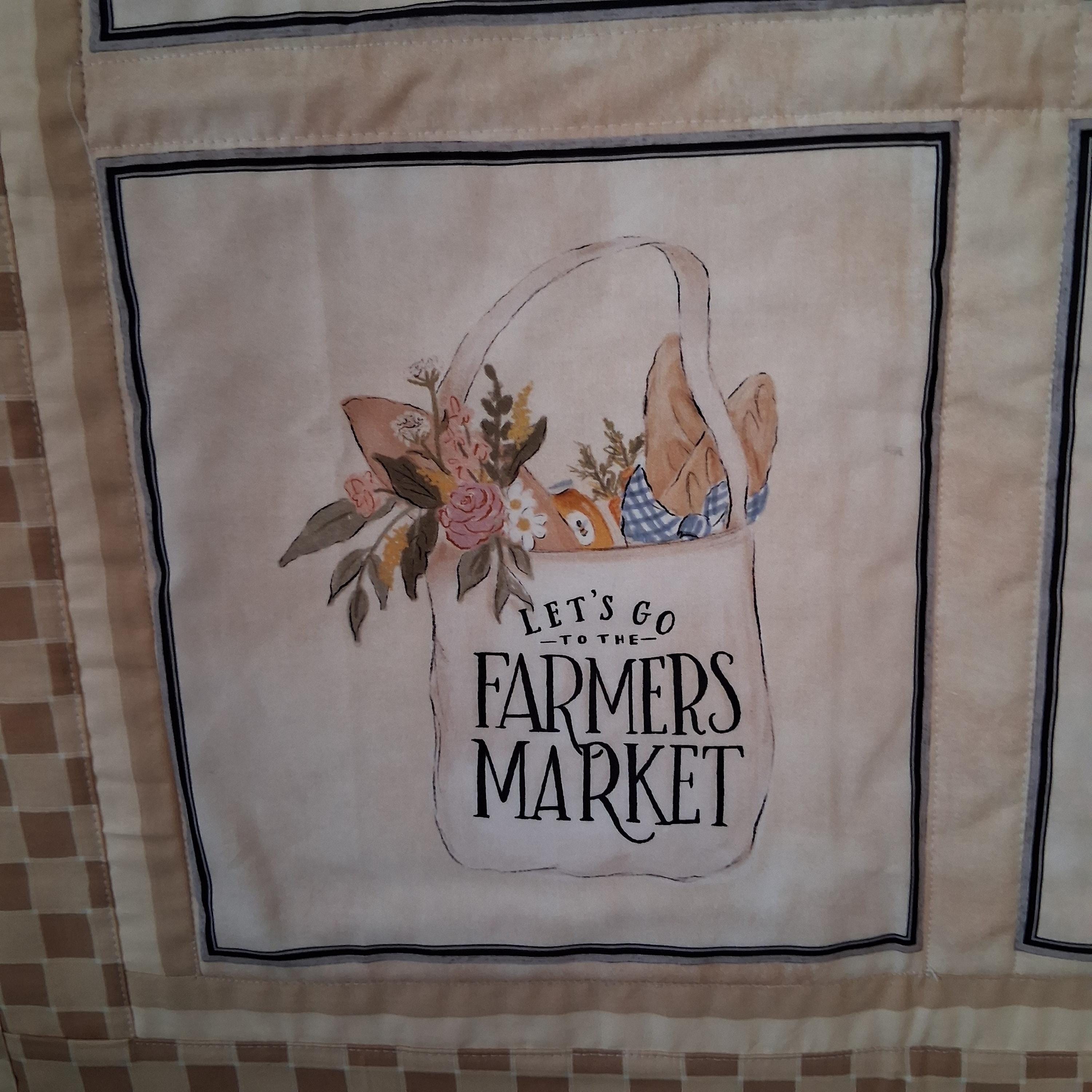 Morning at the Market: A Stitched Celebration Handmade Wall Hanging