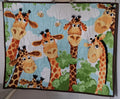 Giraffe and Bee Baby Quilt: Whimsical Safari Nursery Bedding