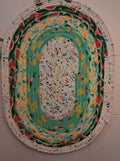 Handmade Summer Breeze Oval Jelly Roll Rug