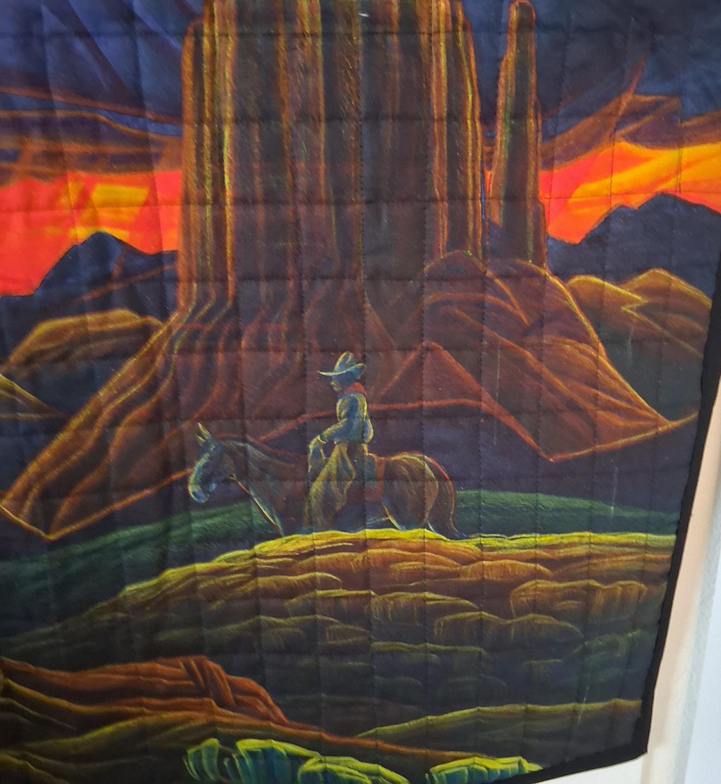 The Silver Lining Saguaro: A Stitched  Wall Hanging