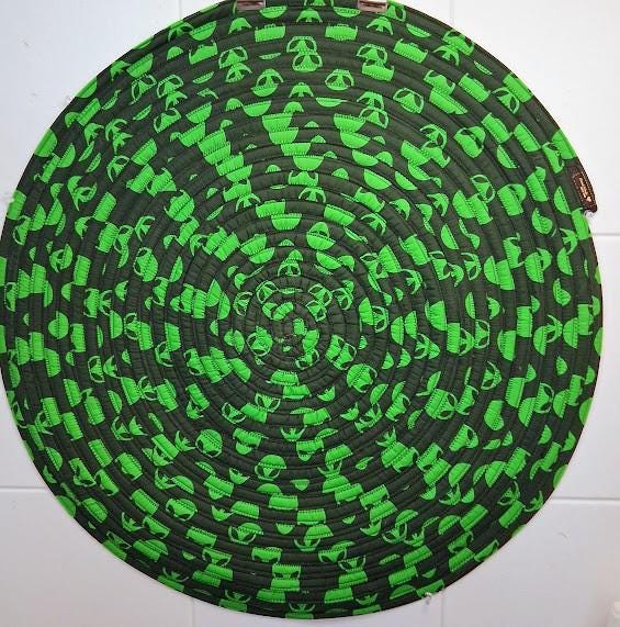 Handmade Fun Alien Jelly Roll Rug