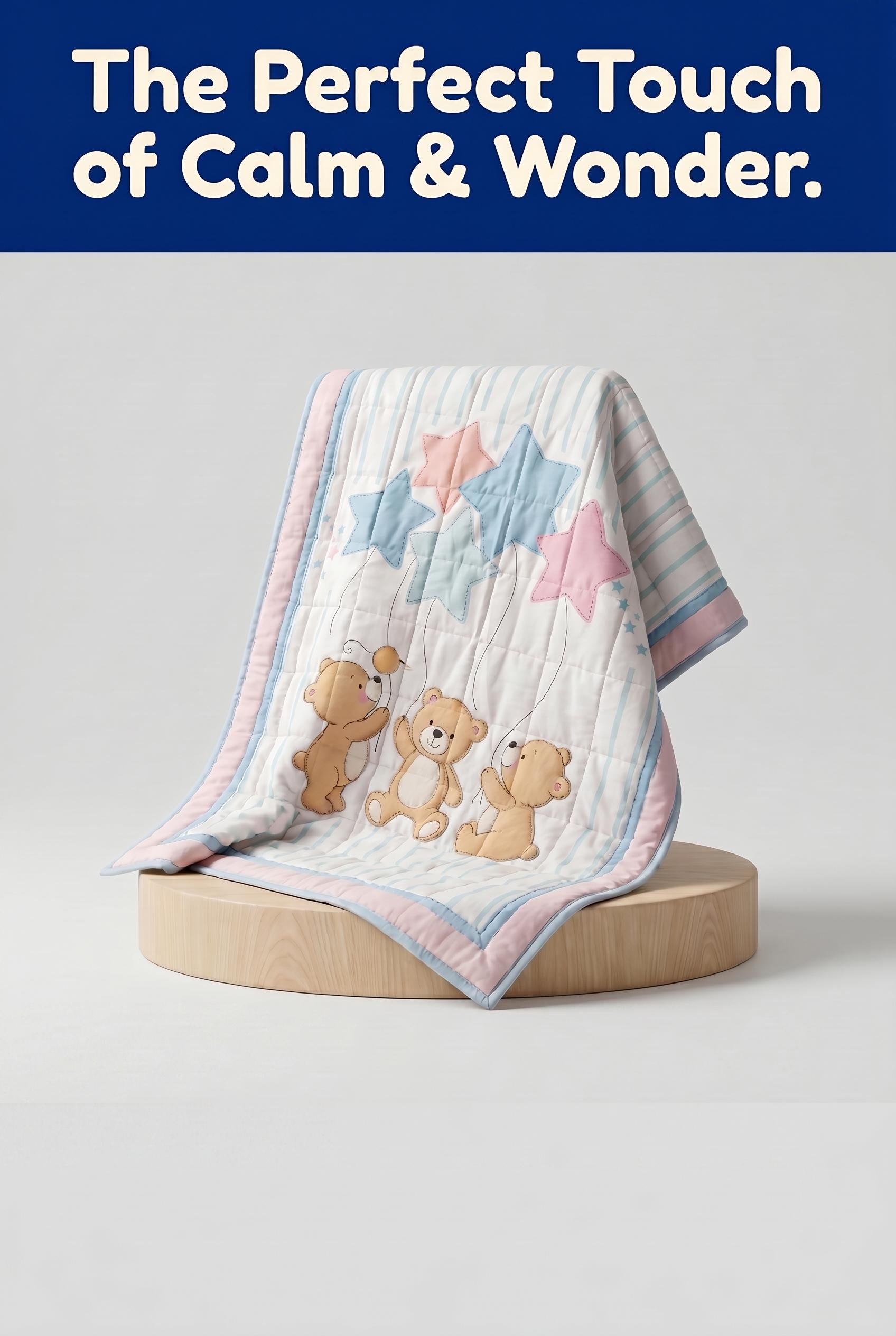 Counting Stars with Three Little Bears Baby Blanket
