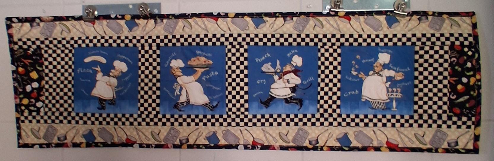 Handmade Blue Chef Table Runner