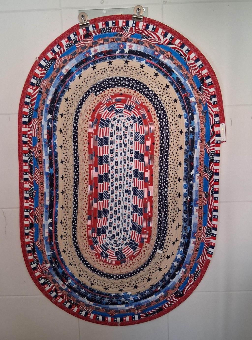 Handmade USA Oval Jelly Roll Rug
