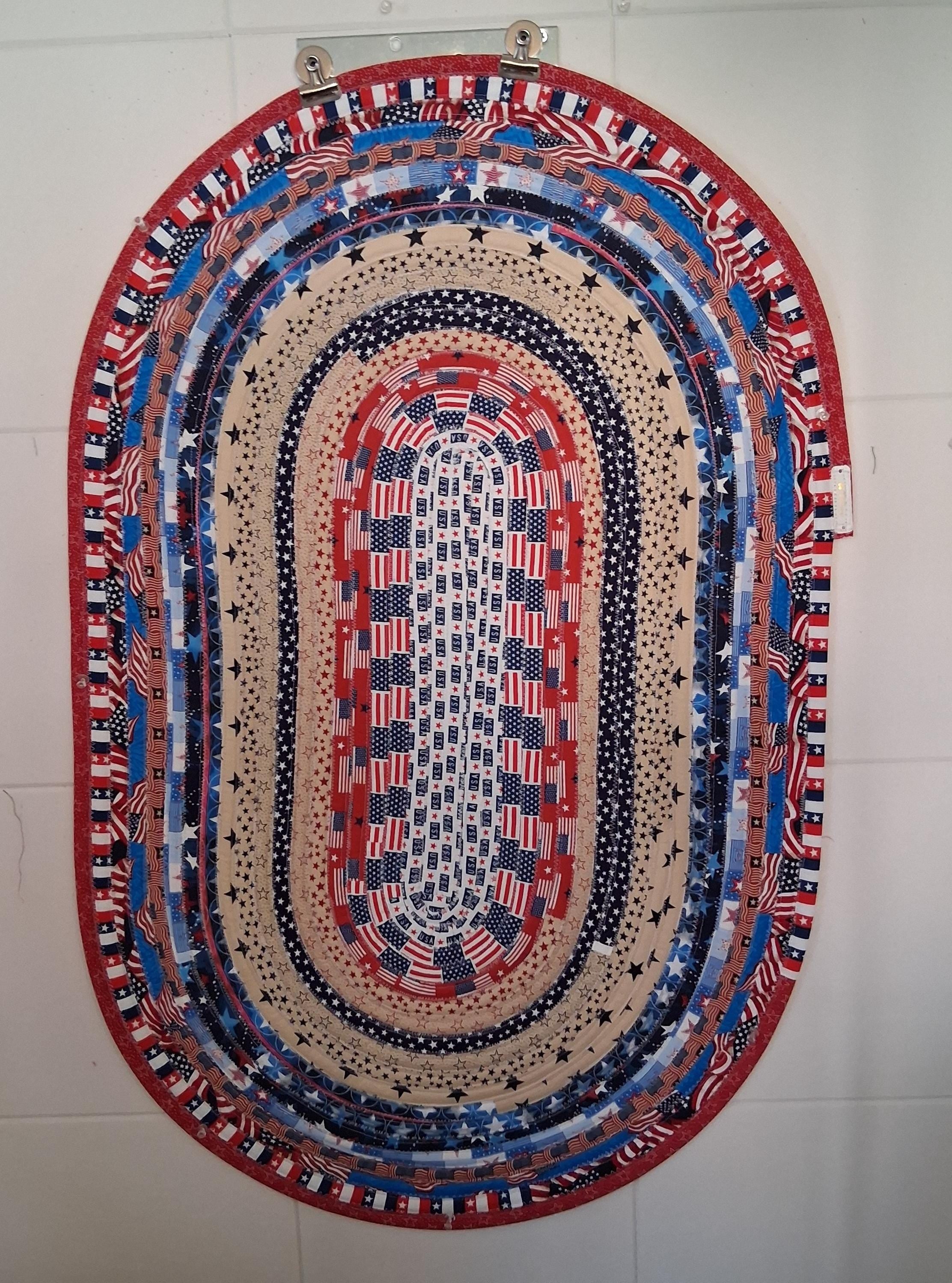 Handmade USA Oval Jelly Roll Rug