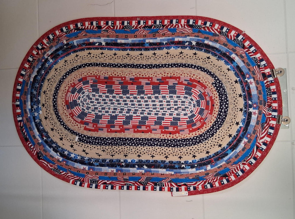 Handmade USA Oval Jelly Roll Rug