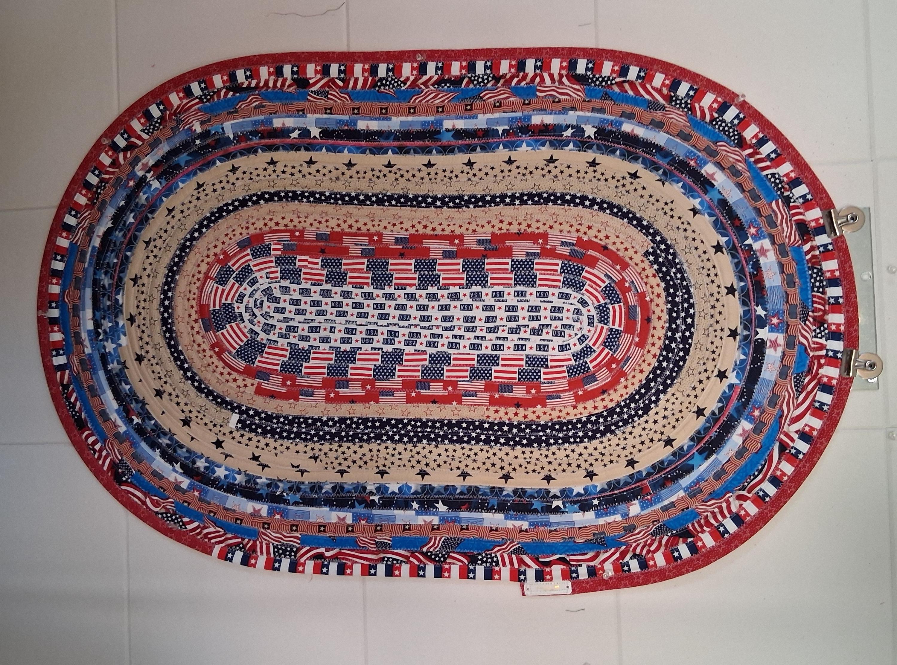 Handmade USA Oval Jelly Roll Rug