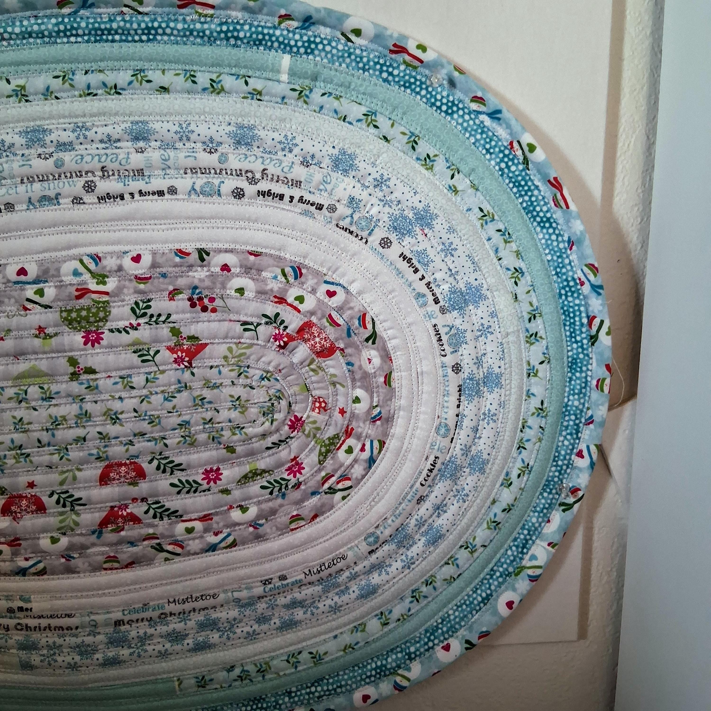 Handmade Christmas Oval or Round Jelly Roll Rugs