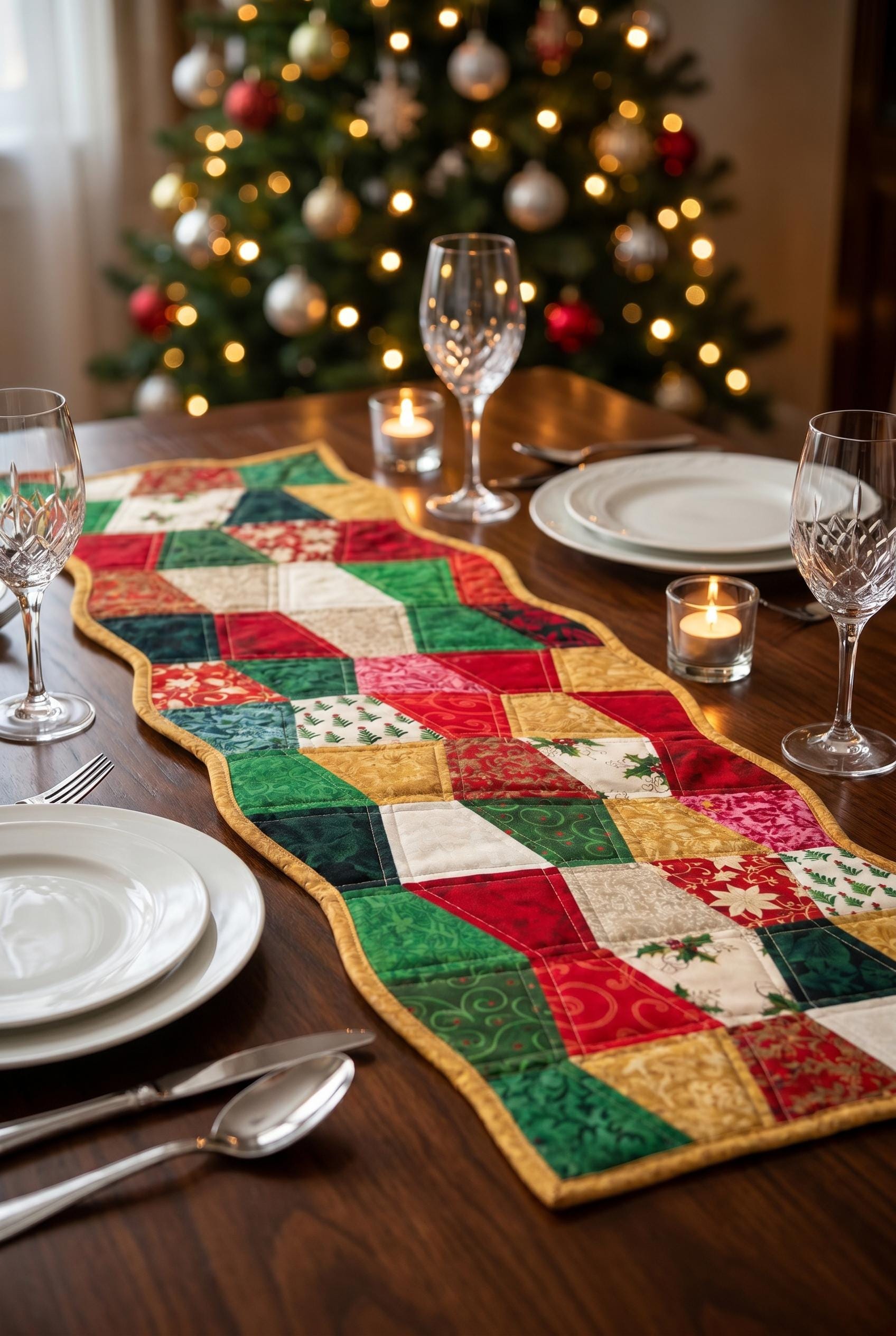 Handmade Christmas Table Runner