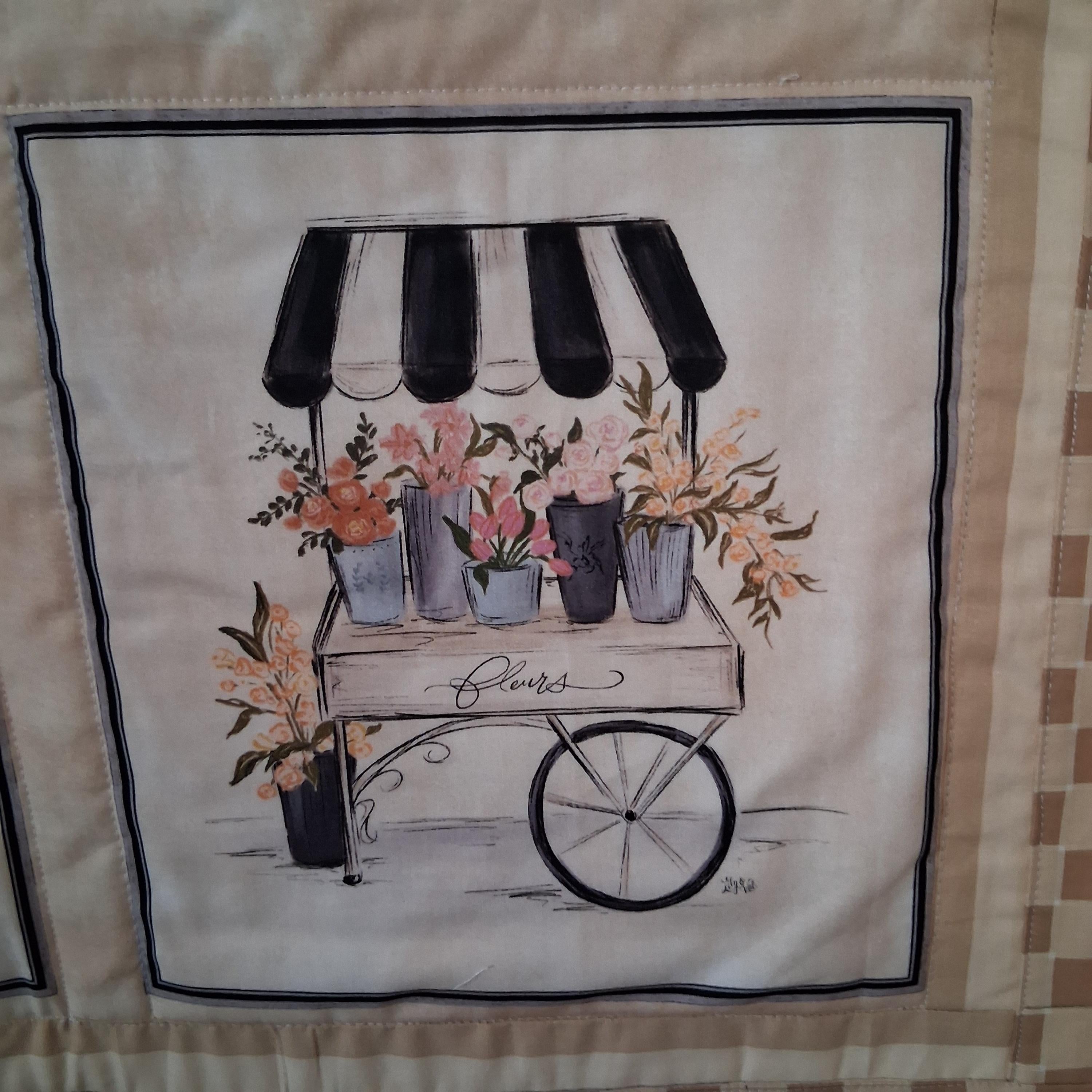 Morning at the Market: A Stitched Celebration Handmade Wall Hanging