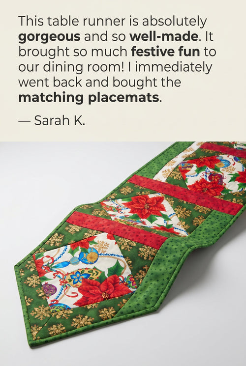 Festive Handmade Christmas Table Runner
