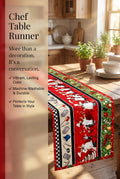 Handmade Red Chef Table Runner