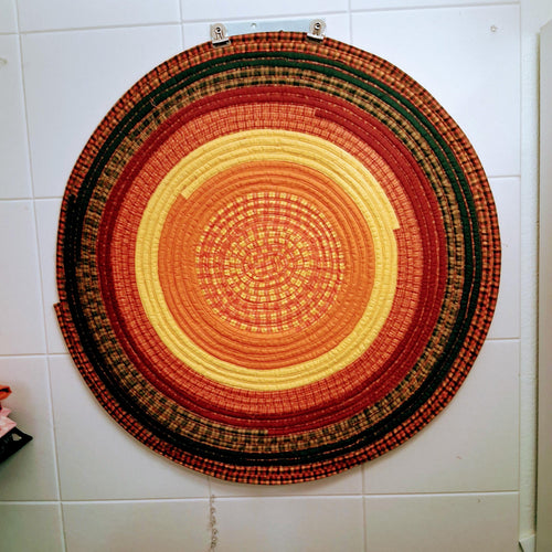 Autumn Colors 33" Round Jelly Roll Rug