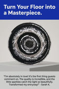 Handmade Black and White Jelly Roll Rug with Sparkles